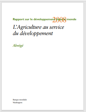 L’Agriculture au service  du développement