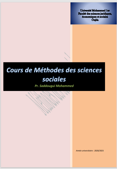 Cours de Méthodes des sciences sociales