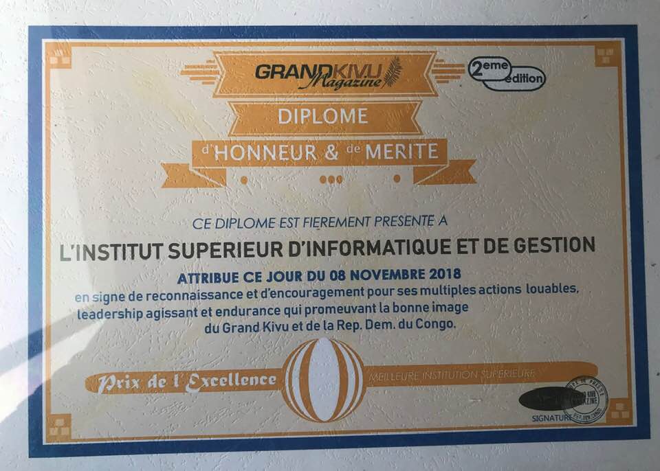 I'M PROUD OF ISIG, meilleure Institution du Nord-Kivu!