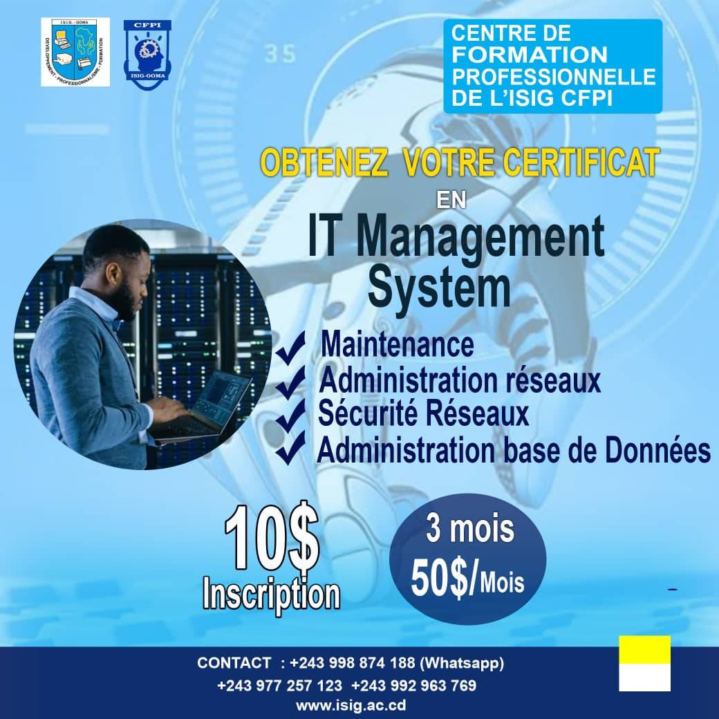 Obtenez votre certification en IT Management System